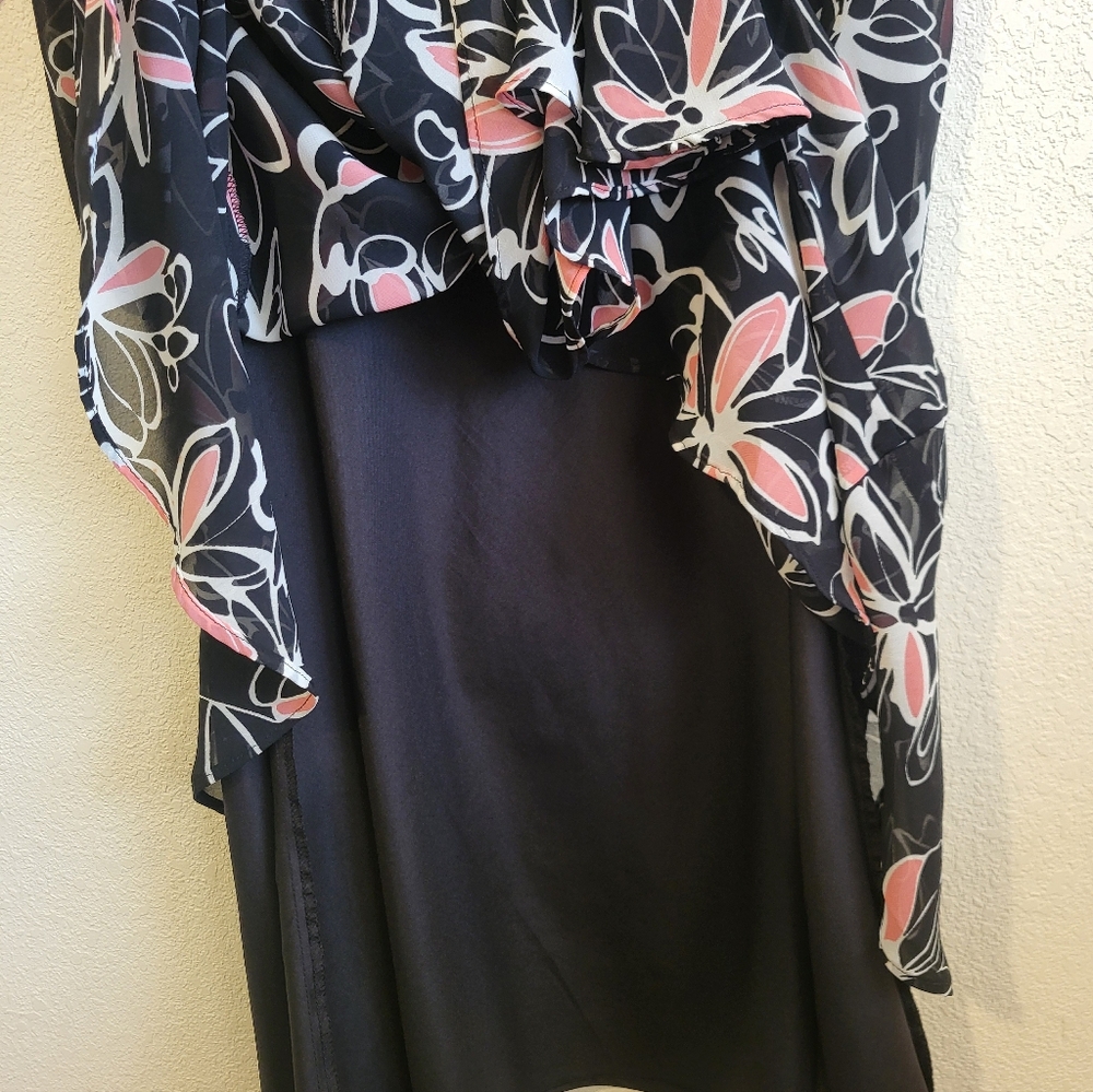 East 5th Floral Black and Pink Women's Maxi Skirt. Size 10 - Picture 11 of 13